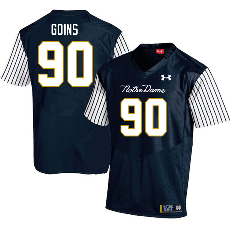 Men #90 Eric Goins Notre Dame Fighting Irish College Football Jerseys Stitched-Alternate